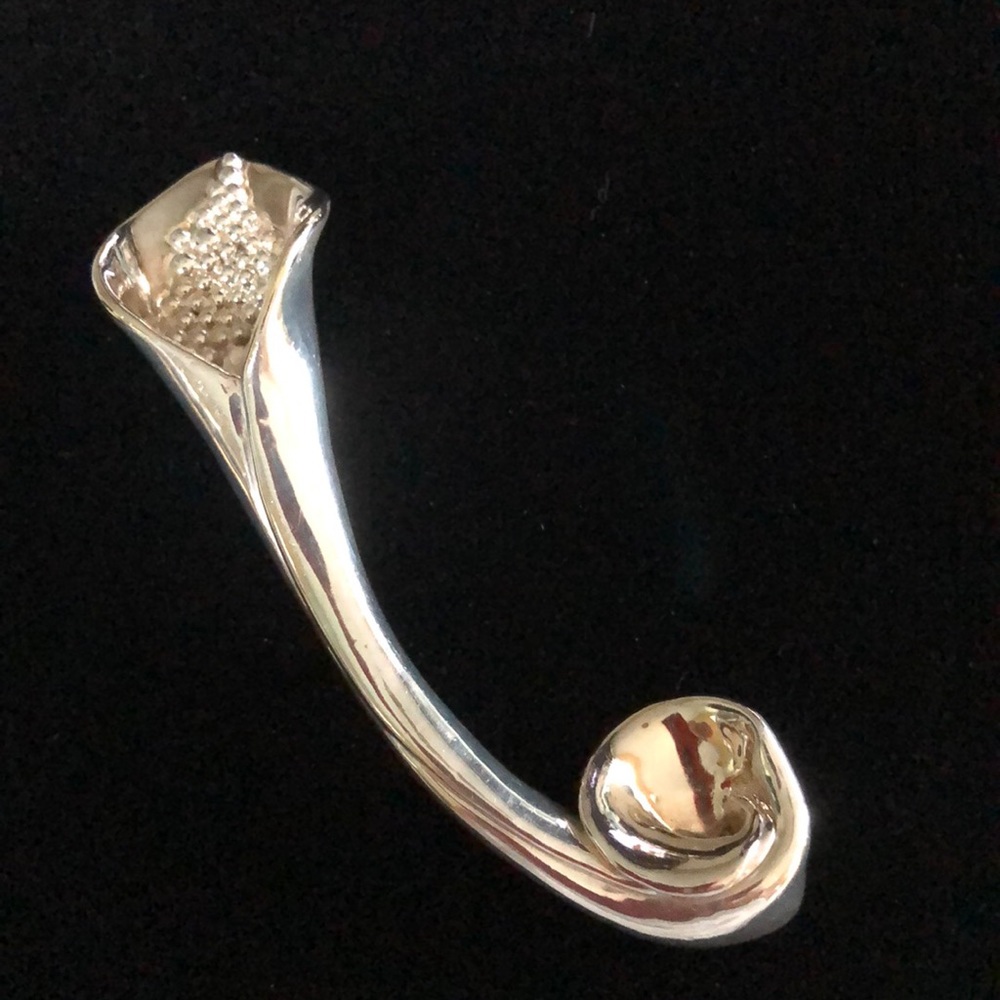 Vintage Sterling Silver & Gold Pin
